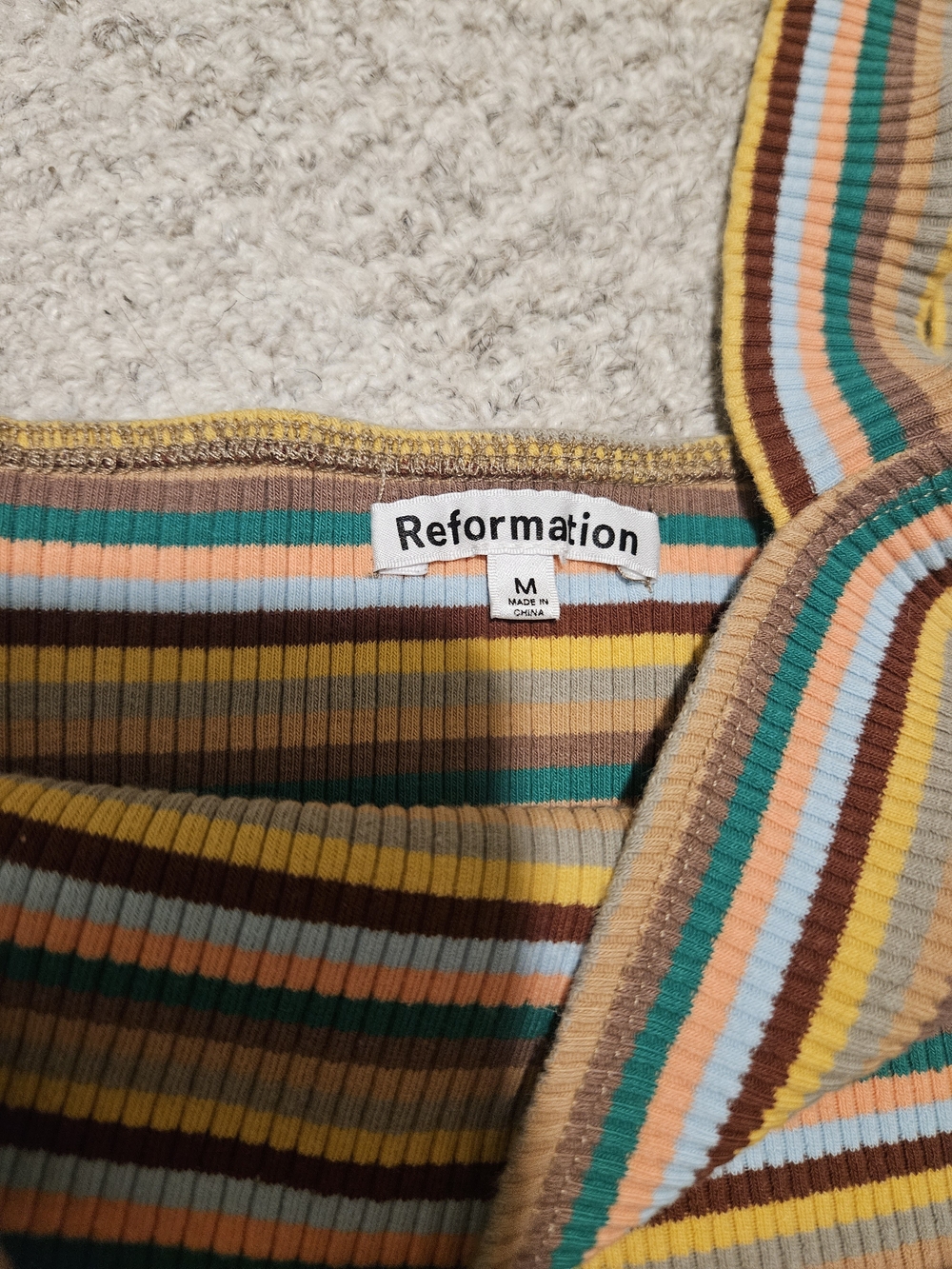 Reformation Ribbed Striped Tank Top - Picture 2 of 3